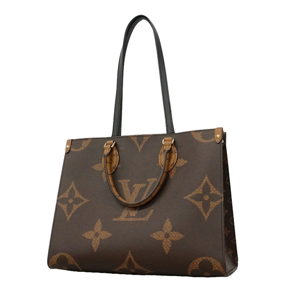 Louis Vuitton Monogram Giant Reverse OnTheGo MM Tote Bag M45321 Brown 2-way b...